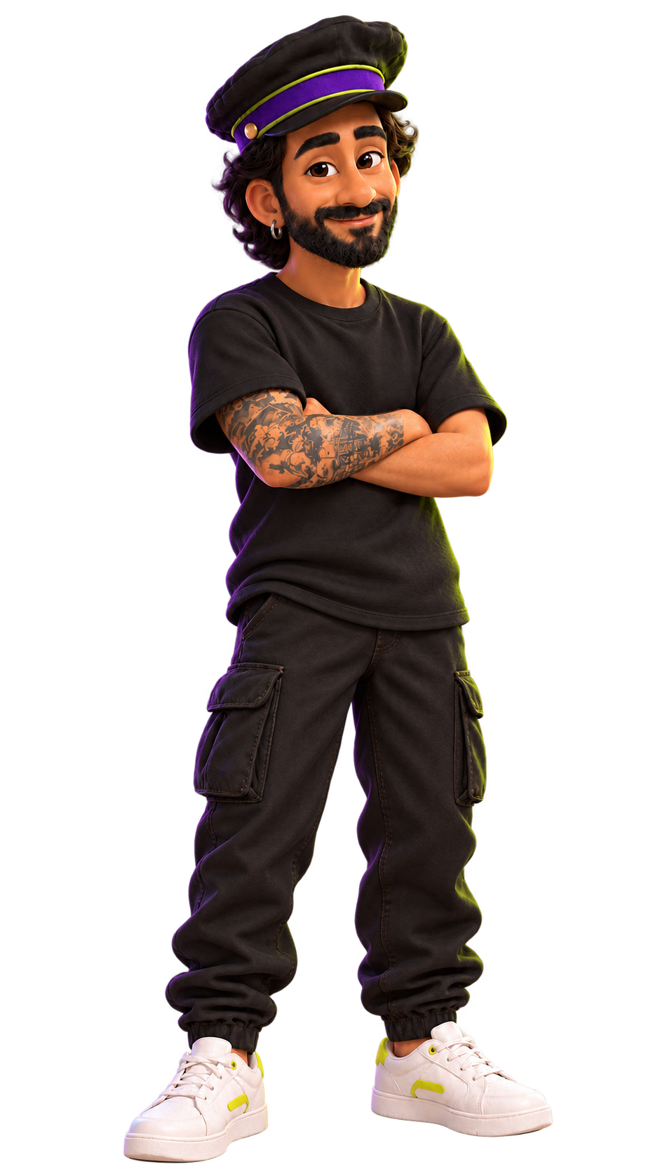 Personaje oficial de El Maquinista demostrando autoridad